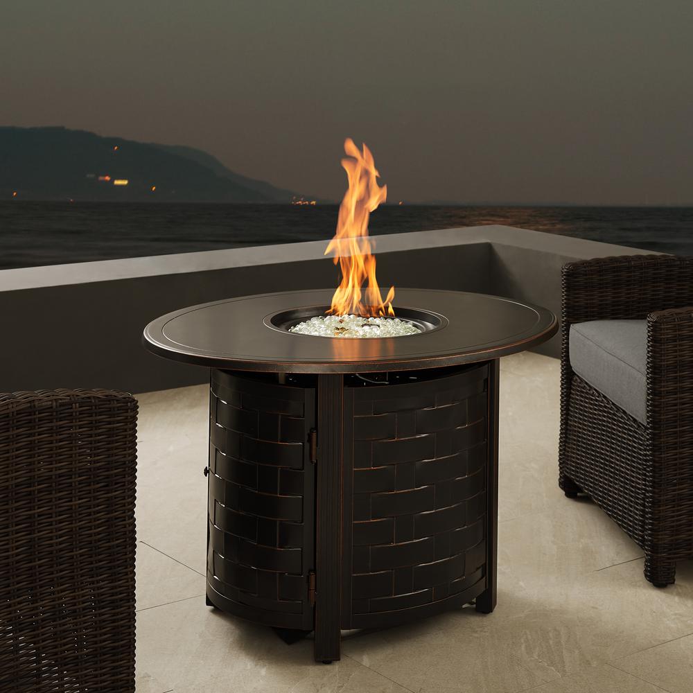 Nelson Oval Aluminum LPG/NG Fire Pit. Picture 4