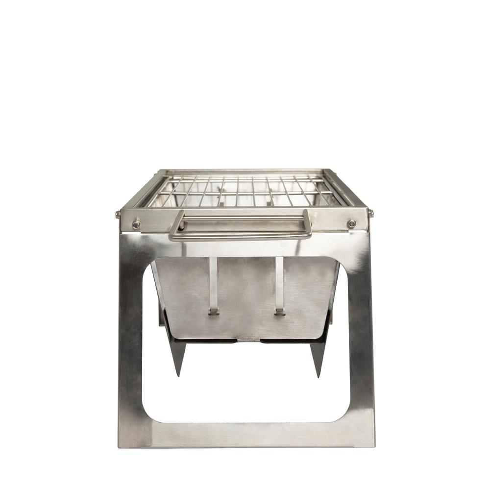 Stainless Steel Foldaway Charcoal Grill. Picture 3