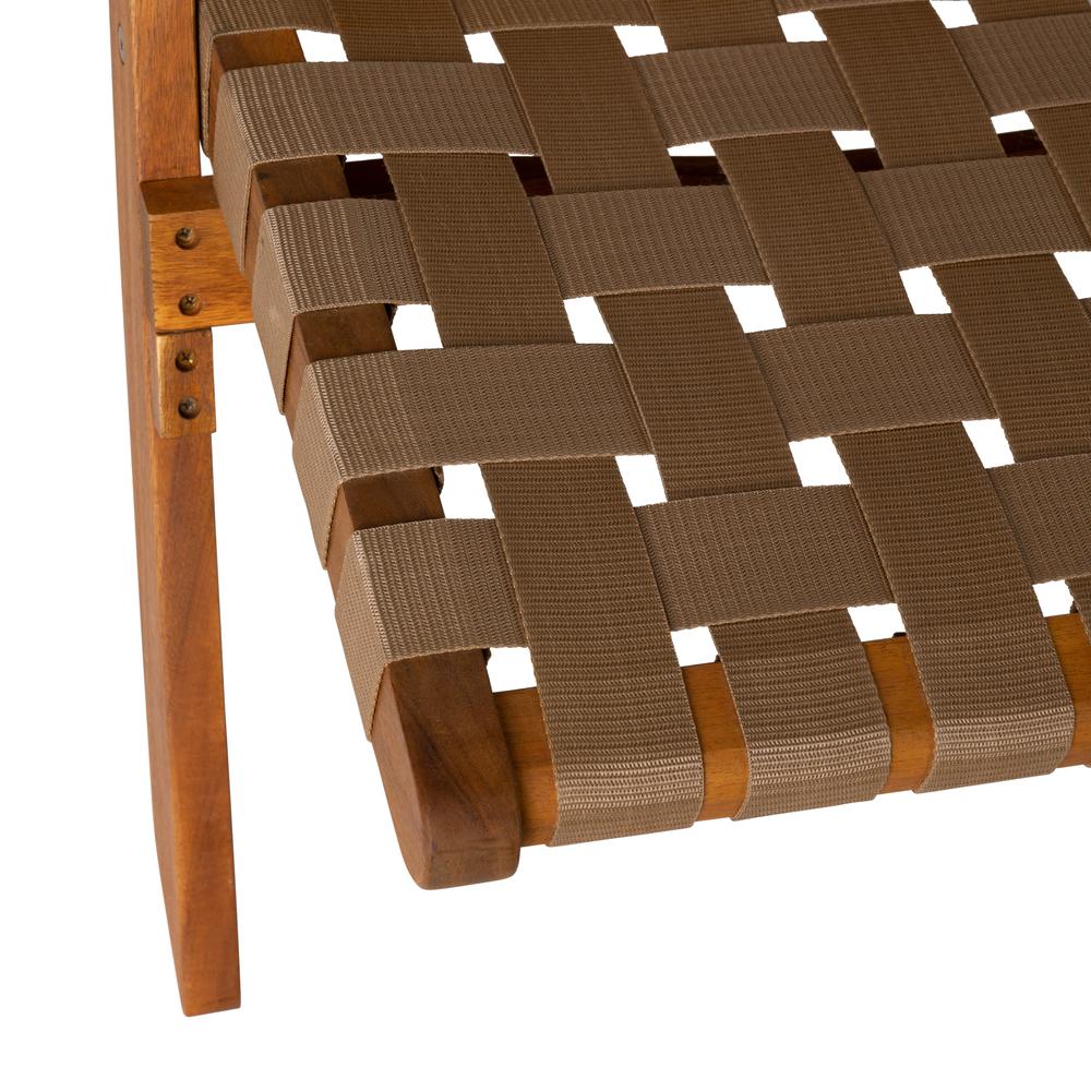 Sava Indoor-Outdoor Folding Chair in Brown Webbing. Picture 5