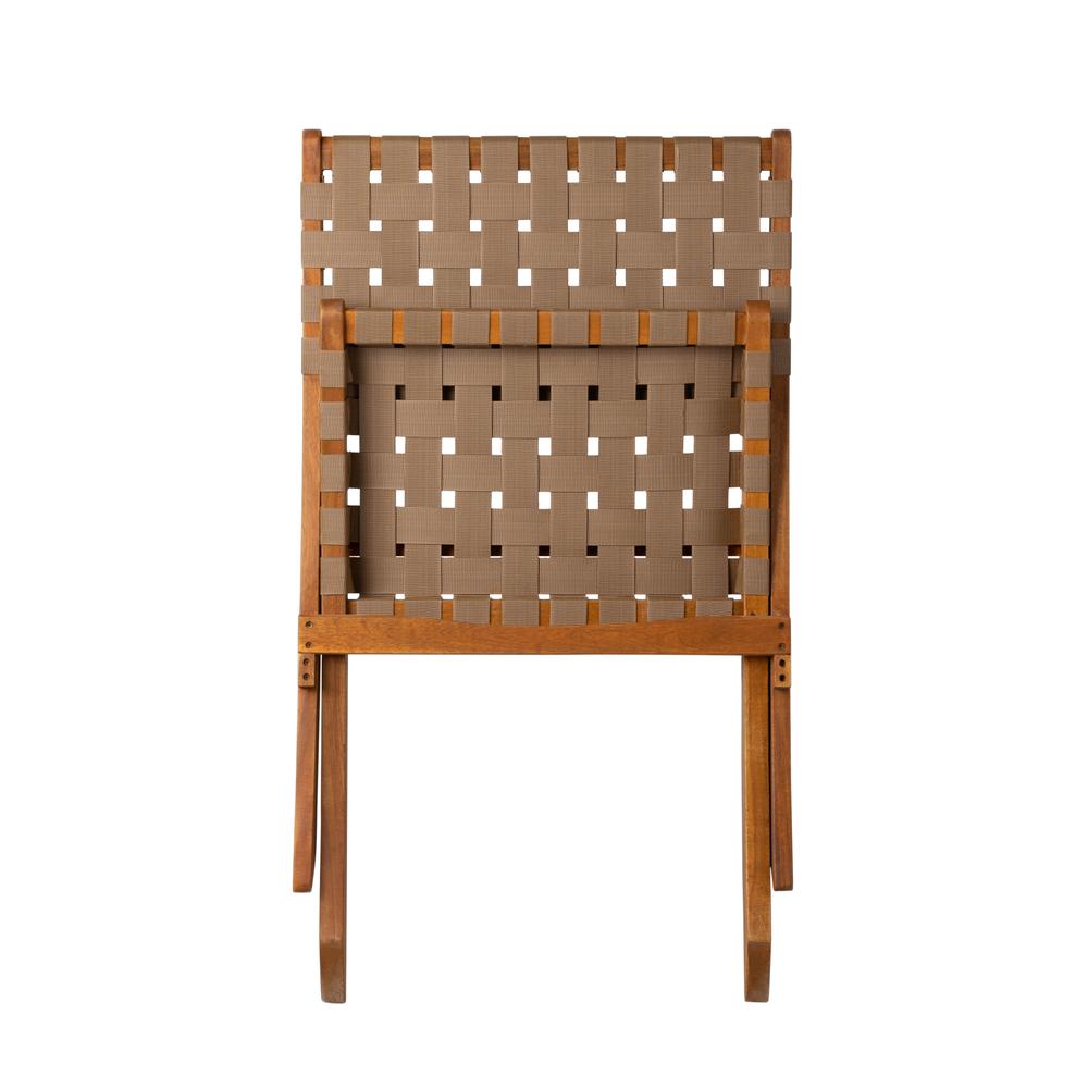 Sava Indoor-Outdoor Folding Chair in Brown Webbing. Picture 8