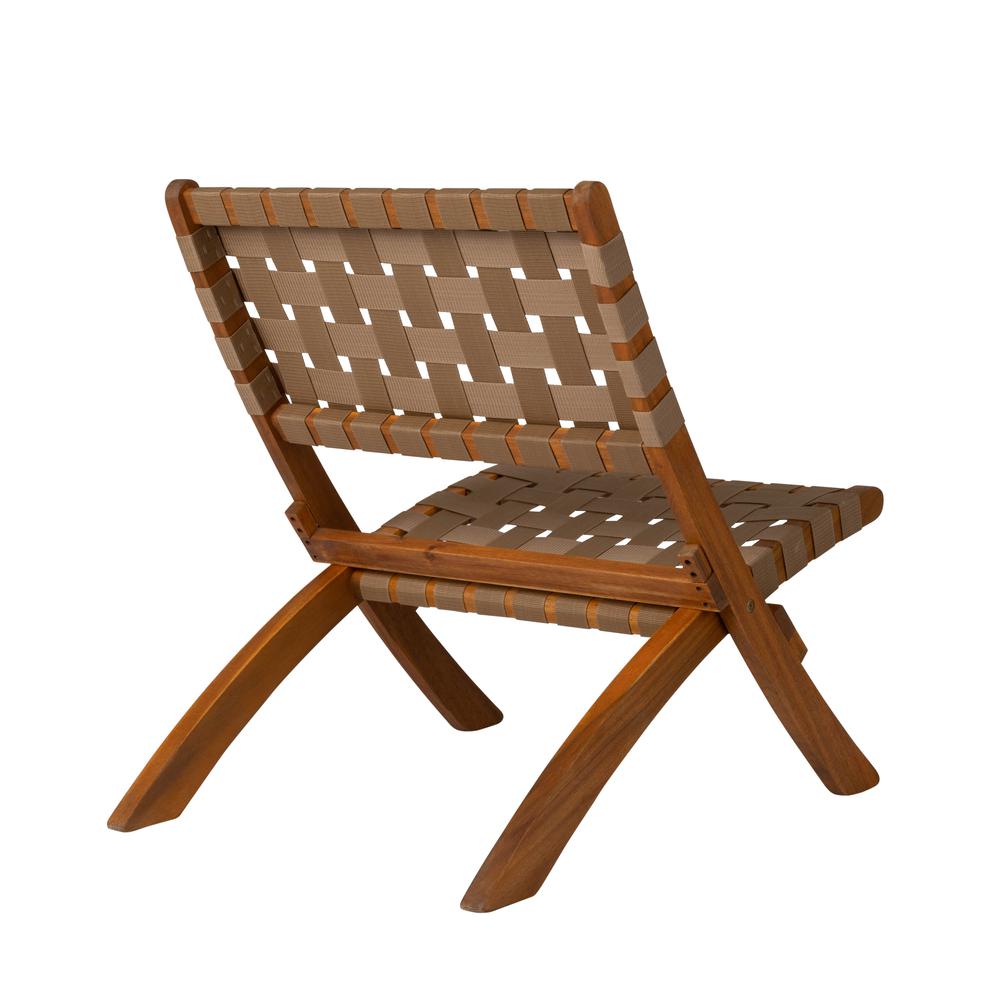 Sava Indoor-Outdoor Folding Chair in Brown Webbing. Picture 10