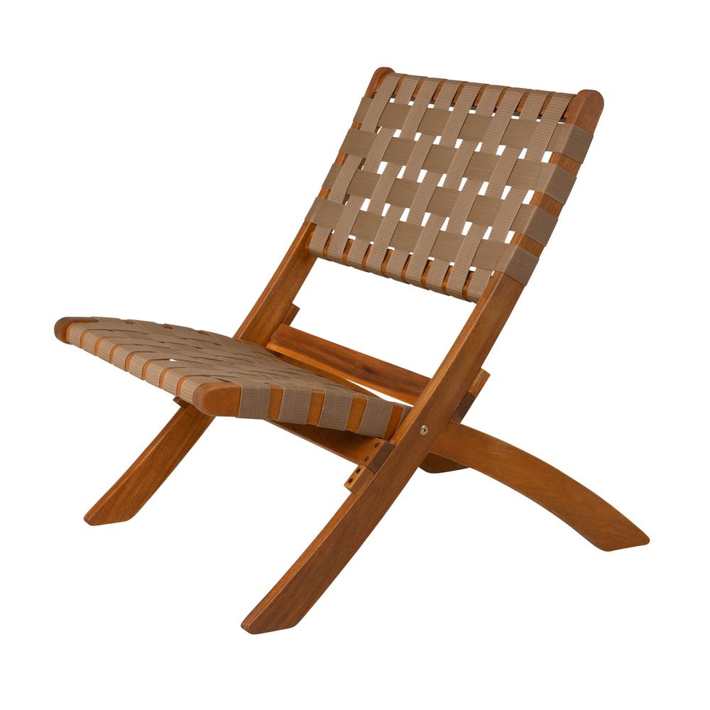 Sava Indoor-Outdoor Folding Chair in Brown Webbing. Picture 12