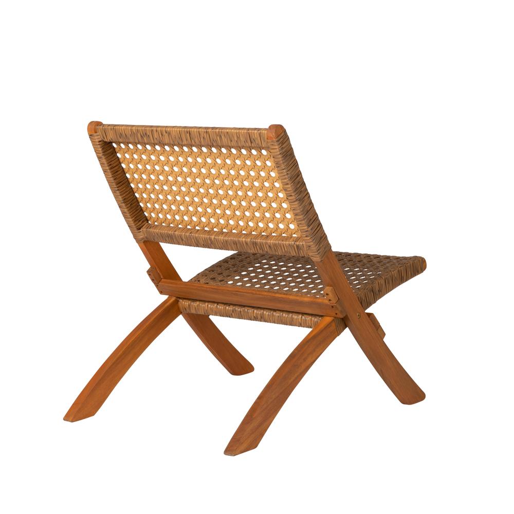Sava Indoor-Outdoor Folding Chair in Tan Wicker. Picture 9