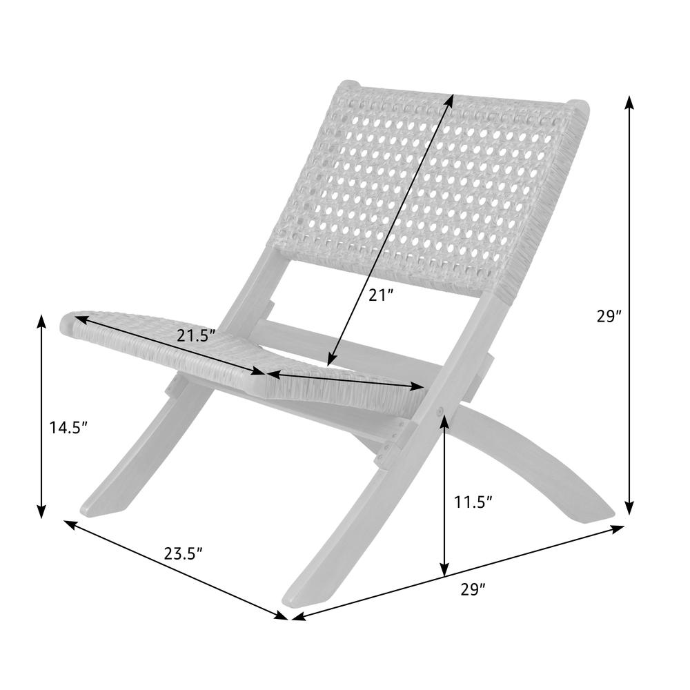 Sava Indoor-Outdoor Folding Chair in Tan Wicker. Picture 12