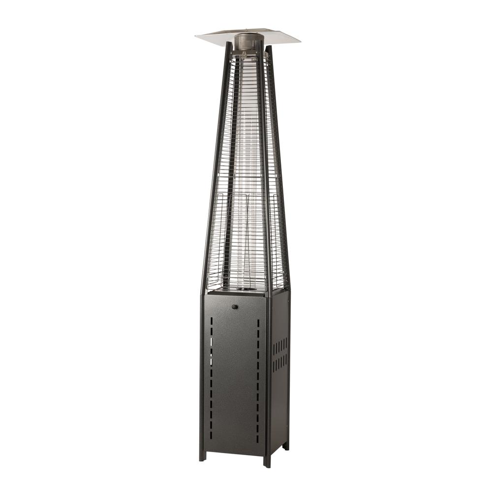 Square Pyramid Flame Patio Heater in Hammered Platinum. Picture 18