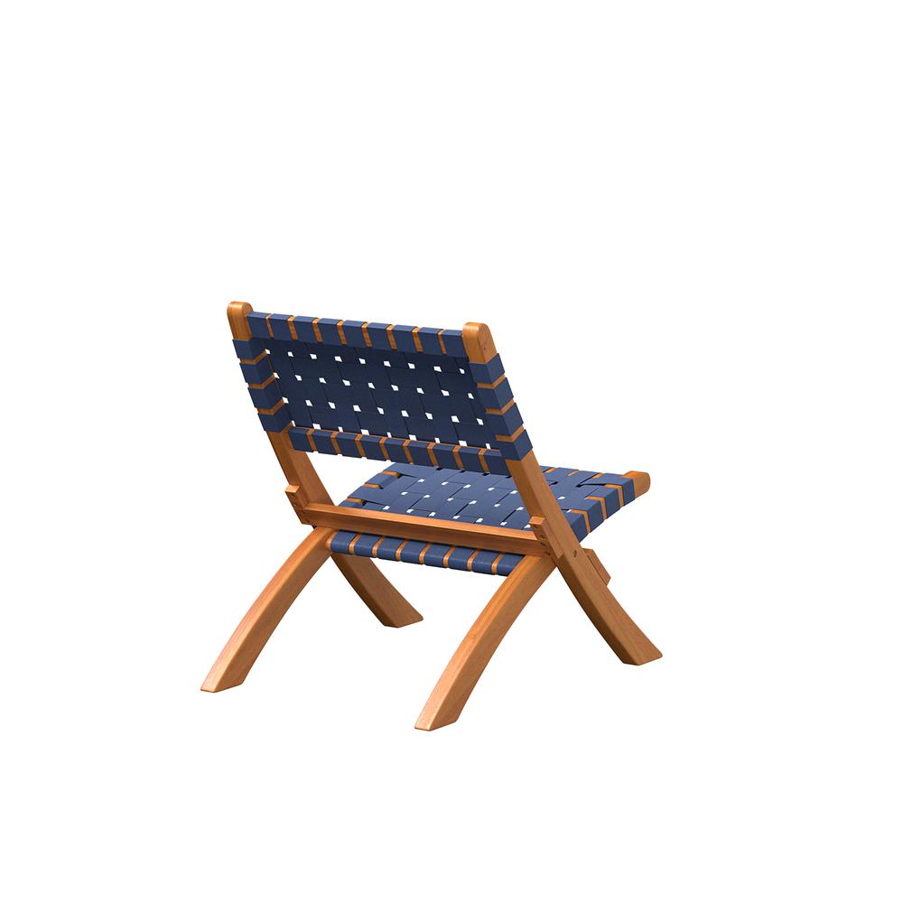Sava Indoor-Outdoor Folding Chair in Navy Blue Webbing. Picture 3