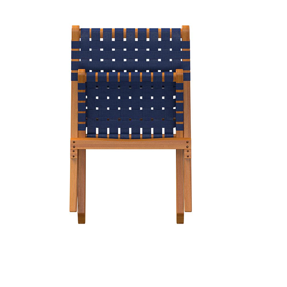 Sava Indoor-Outdoor Folding Chair in Navy Blue Webbing. Picture 5