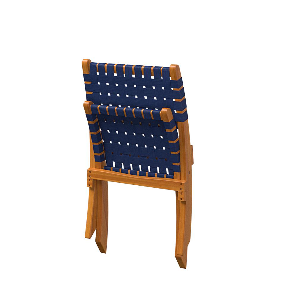 Sava Indoor-Outdoor Folding Chair in Navy Blue Webbing. Picture 6