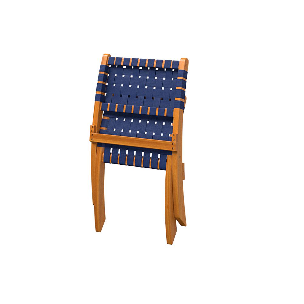 Sava Indoor-Outdoor Folding Chair in Navy Blue Webbing. Picture 7