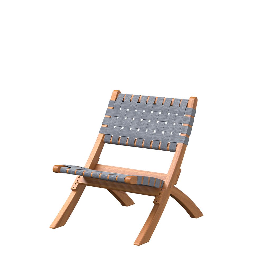 Sava Indoor-Outdoor Folding Chair in Warm Gray Webbing. Picture 3