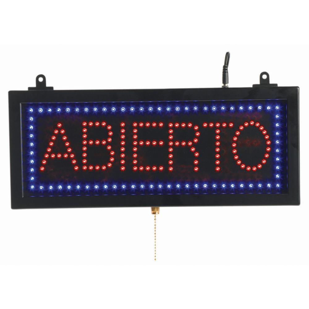 ABI08S High Visibility LED ABIERTO Sign. Picture 1