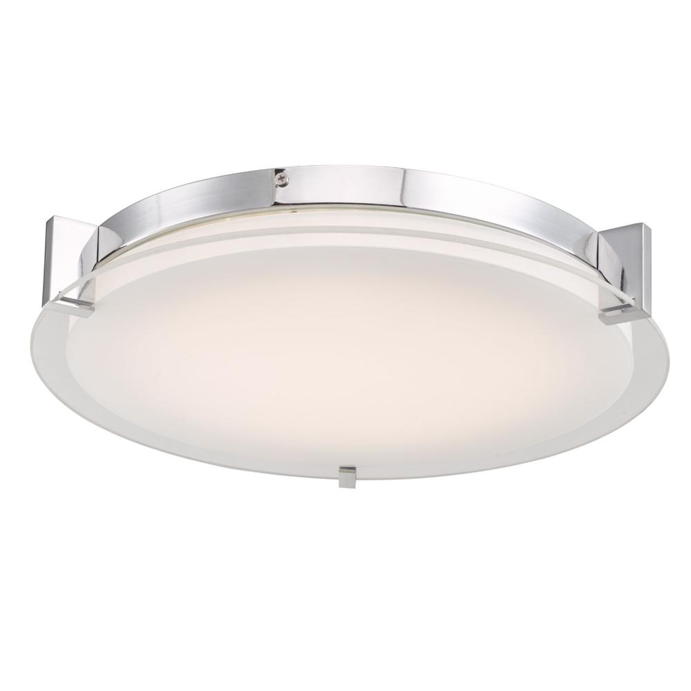 Large Round Glass Low Profile Flushmount. Picture 2
