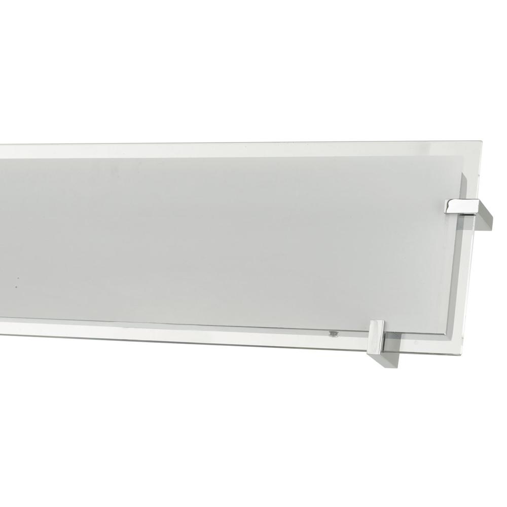 20" Frosted Glass Flat Panel Vanity-Wall Fixture with High Output Dimmable LED. Picture 1