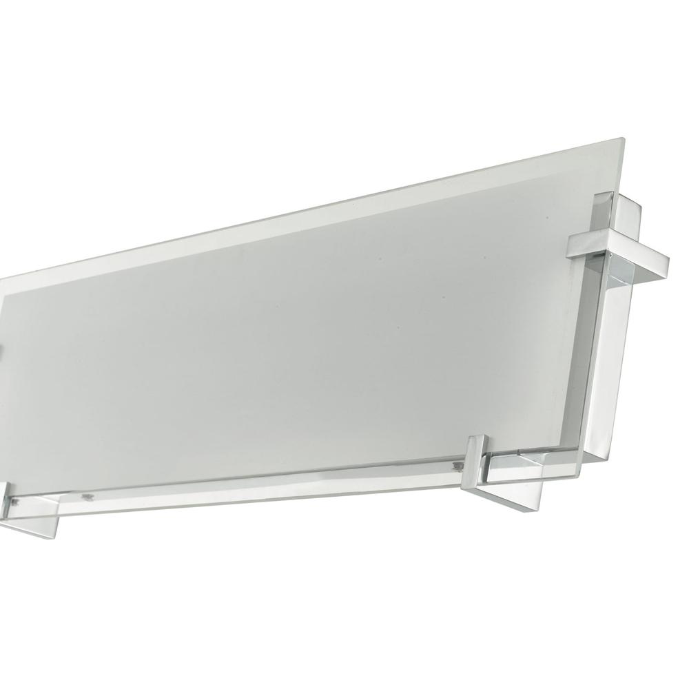 20" Frosted Glass Flat Panel Vanity-Wall Fixture with High Output Dimmable LED. Picture 3