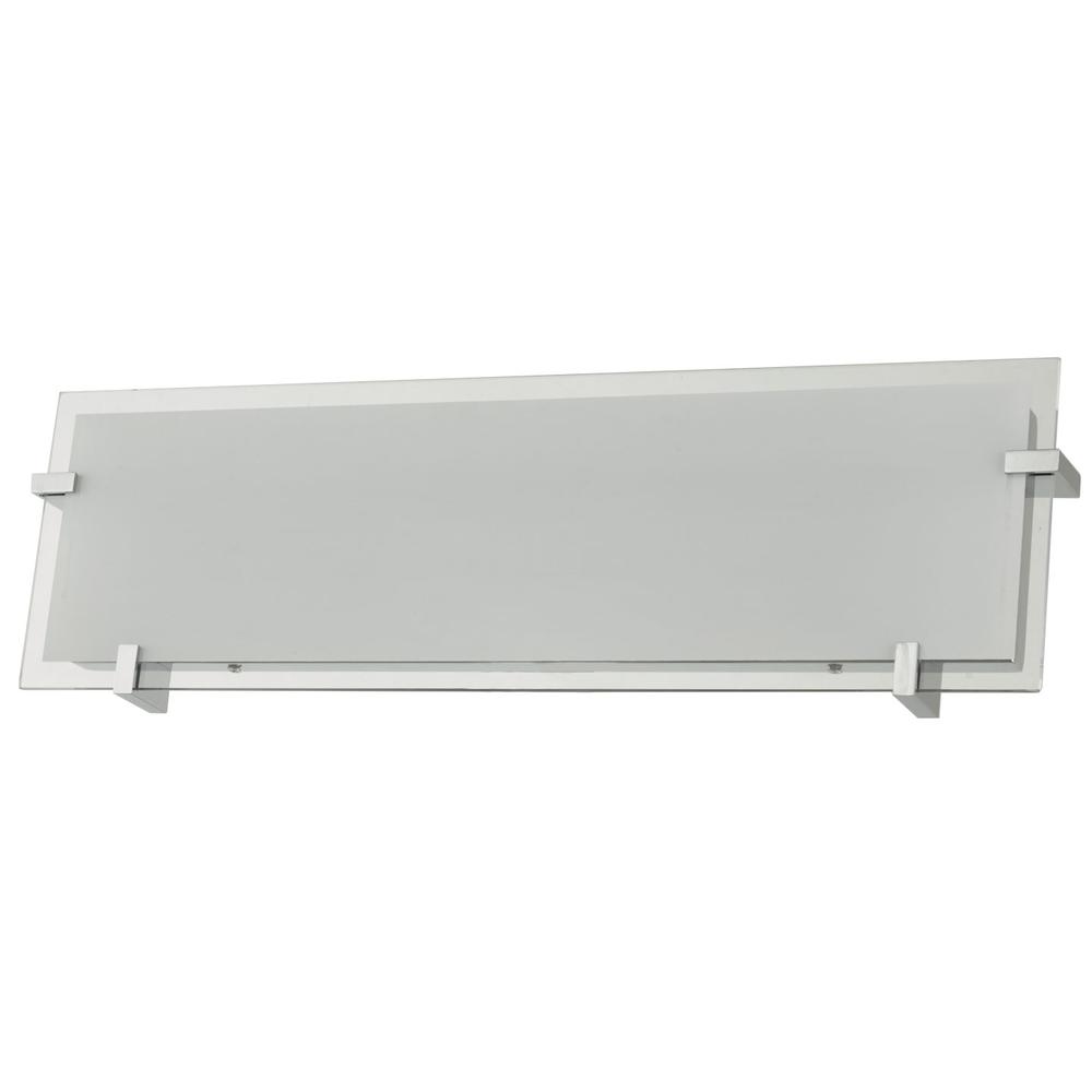 20" Frosted Glass Flat Panel Vanity-Wall Fixture with High Output Dimmable LED. Picture 5