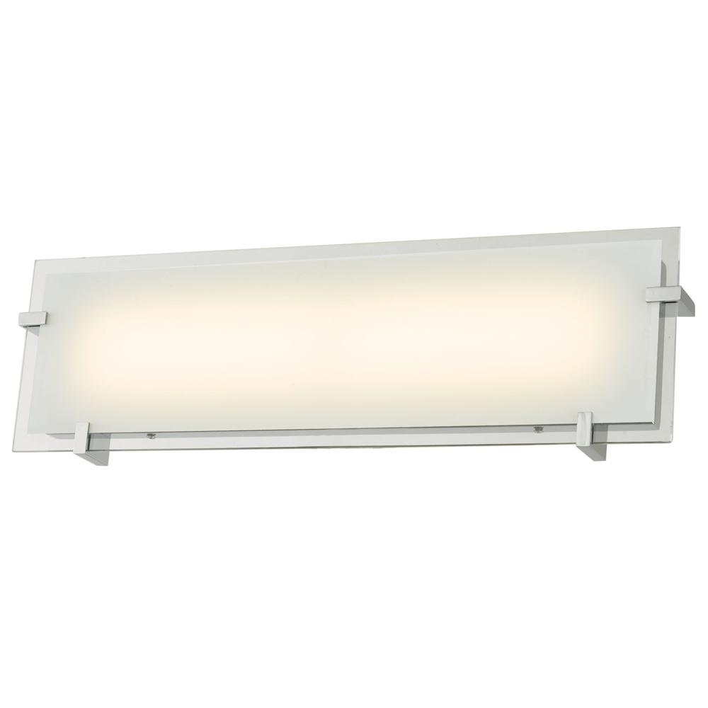 20" Frosted Glass Flat Panel Vanity-Wall Fixture with High Output Dimmable LED. Picture 6