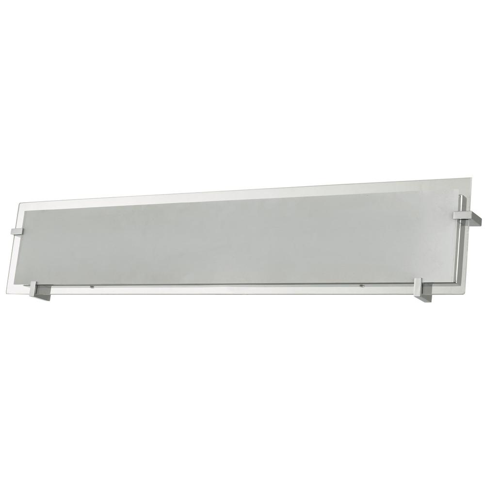 30" Frosted Glass Flat Panel Vanity-Wall Fixture with High Output Dimmable LED. Picture 1