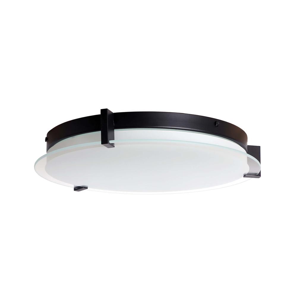 Large Round Glass Low Profile Flushmount. Picture 2