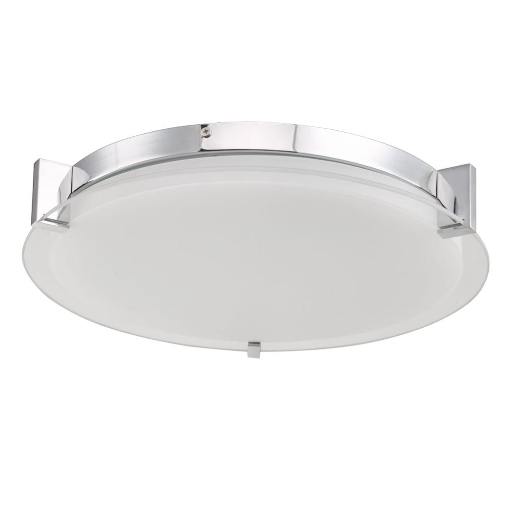 Large Round Glass Low Profile Flushmount. Picture 5