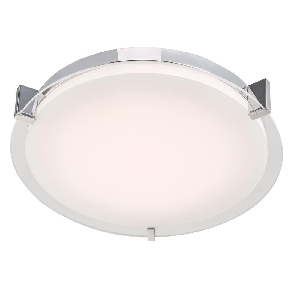 Large Round Glass Low Profile Flushmount. Picture 3