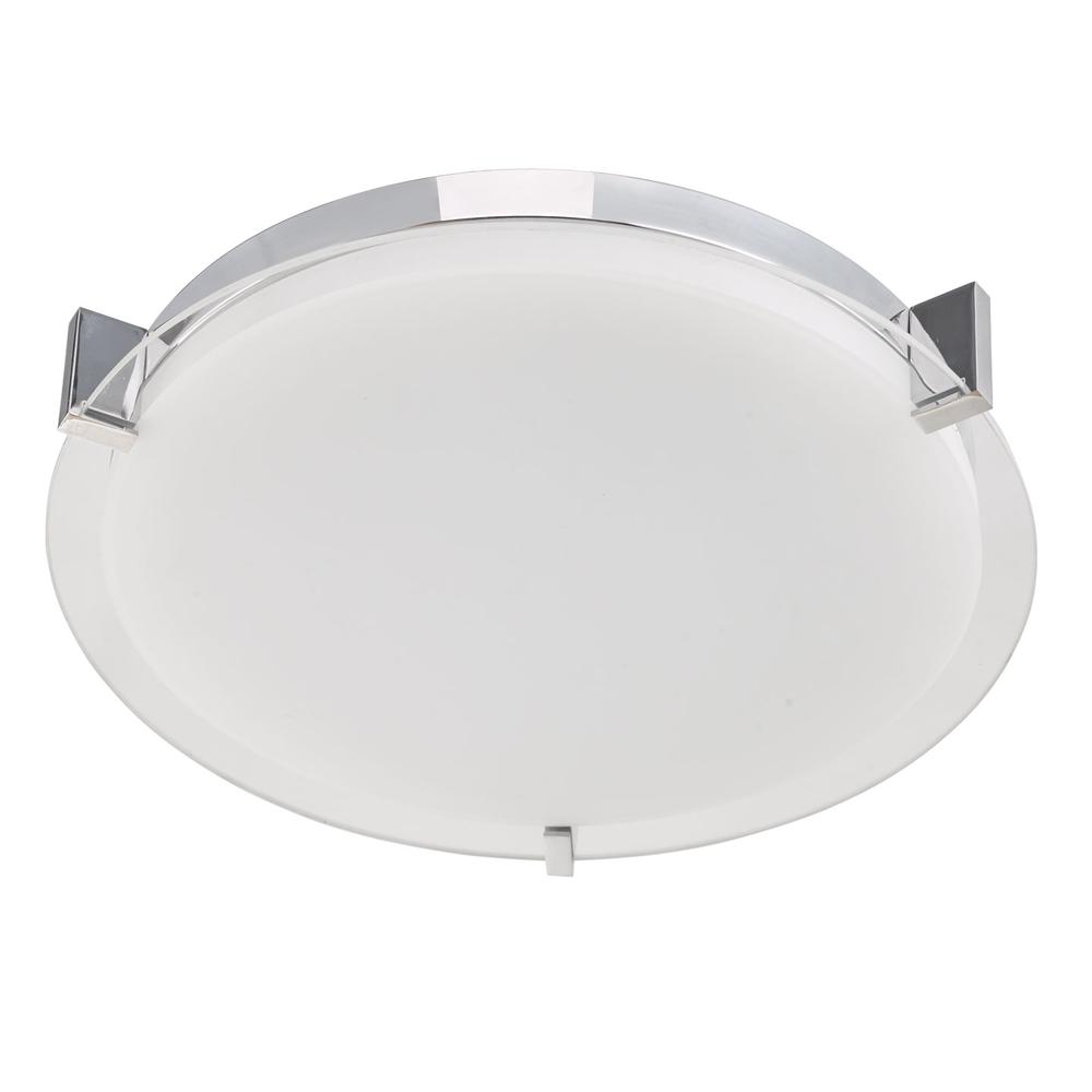 Large Round Glass Low Profile Flushmount. Picture 4