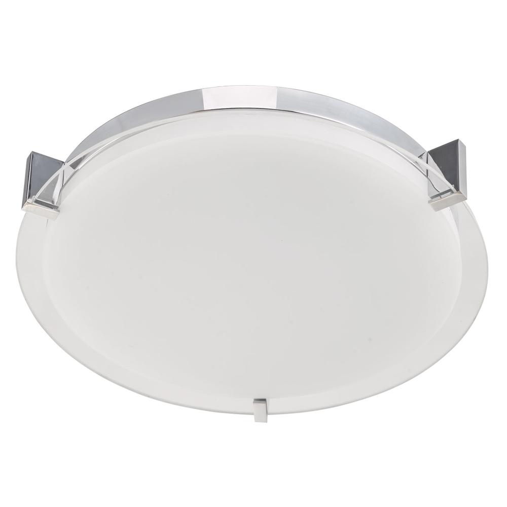 Large Round Glass Low Profile Flushmount. Picture 7