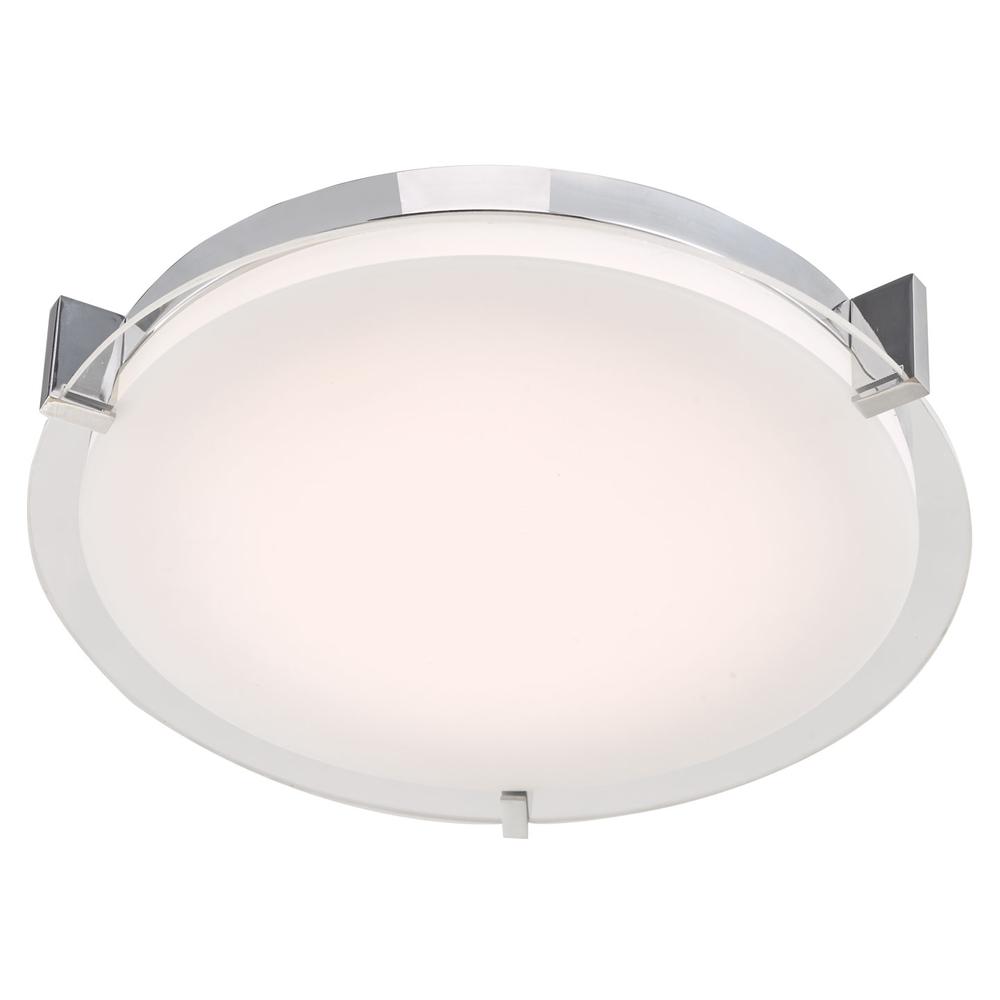 Large Round Glass Low Profile Flushmount. Picture 16