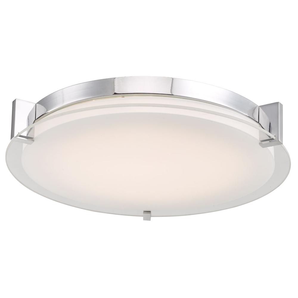 Large Round Glass Low Profile Flushmount. Picture 13