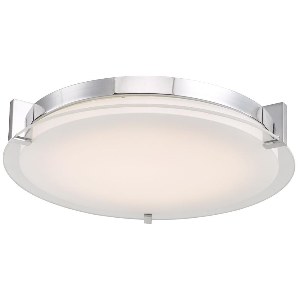 Large Round Glass Low Profile Flushmount. Picture 15