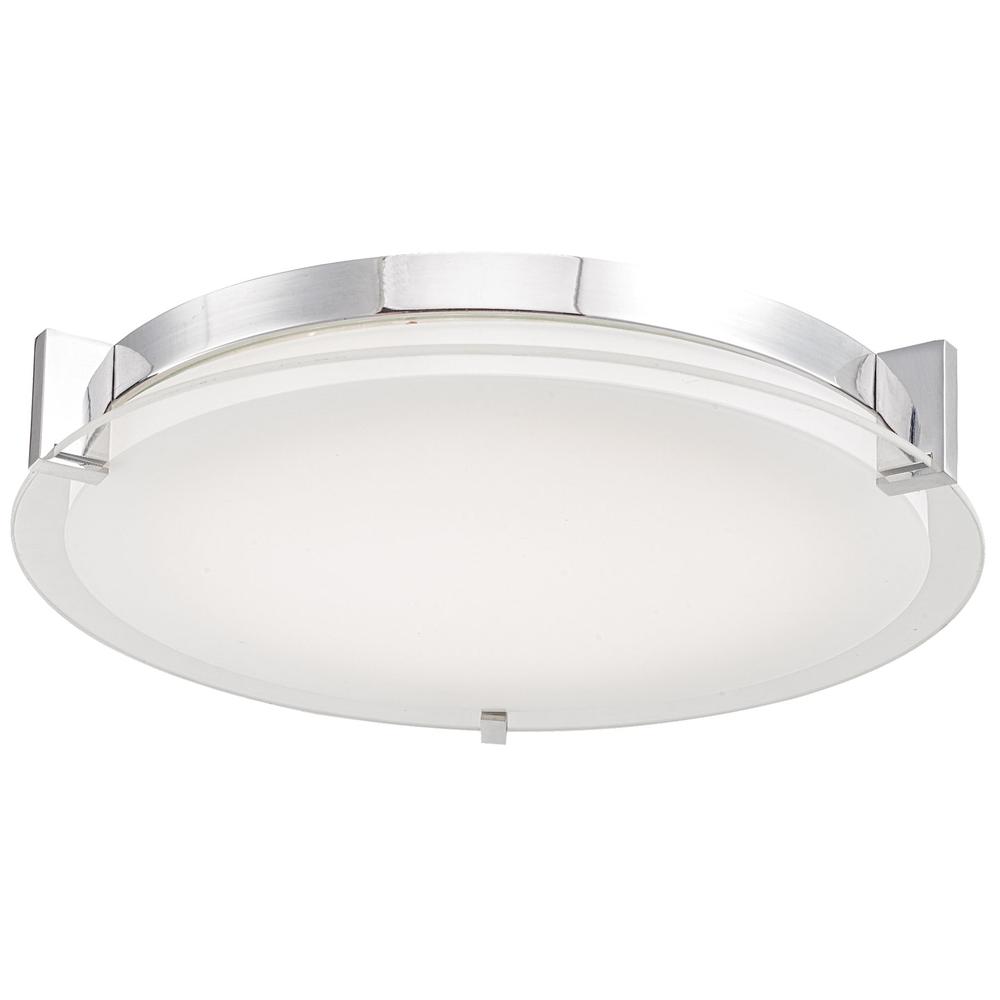 Large Round Glass Low Profile Flushmount. Picture 12