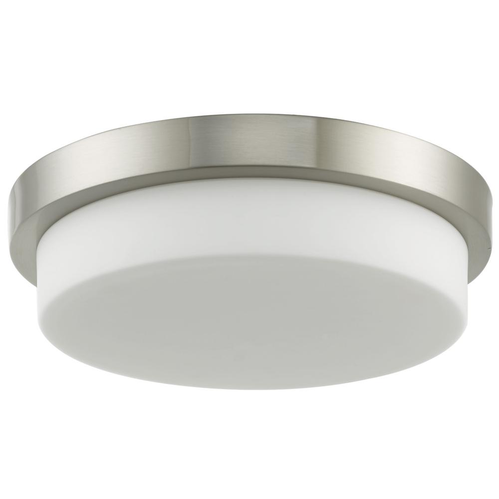 13" Stepped Opal Glass Flushmount with High Output Dimmable LED. Picture 1