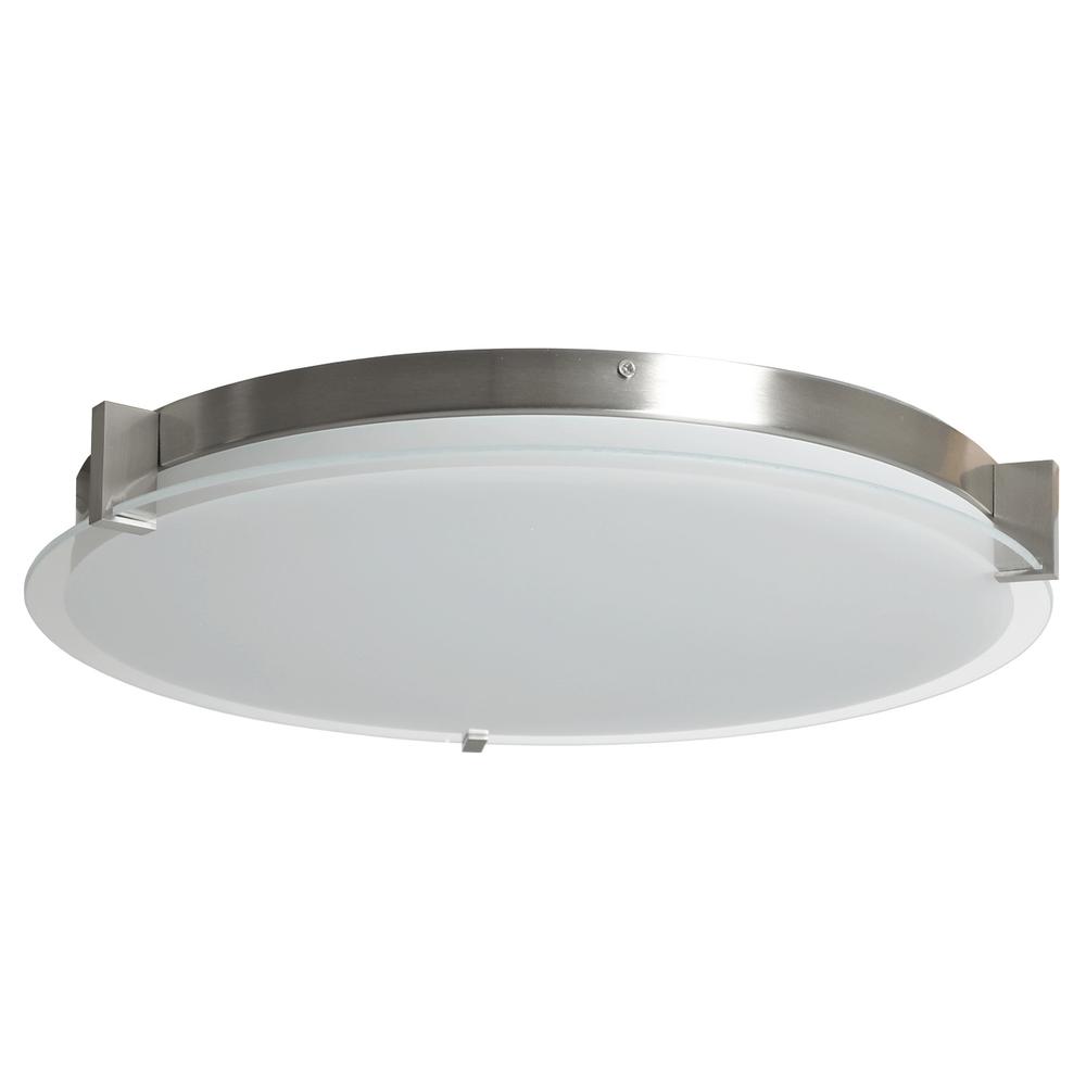 Flat Round Glass Low profile Flushmount. Picture 1