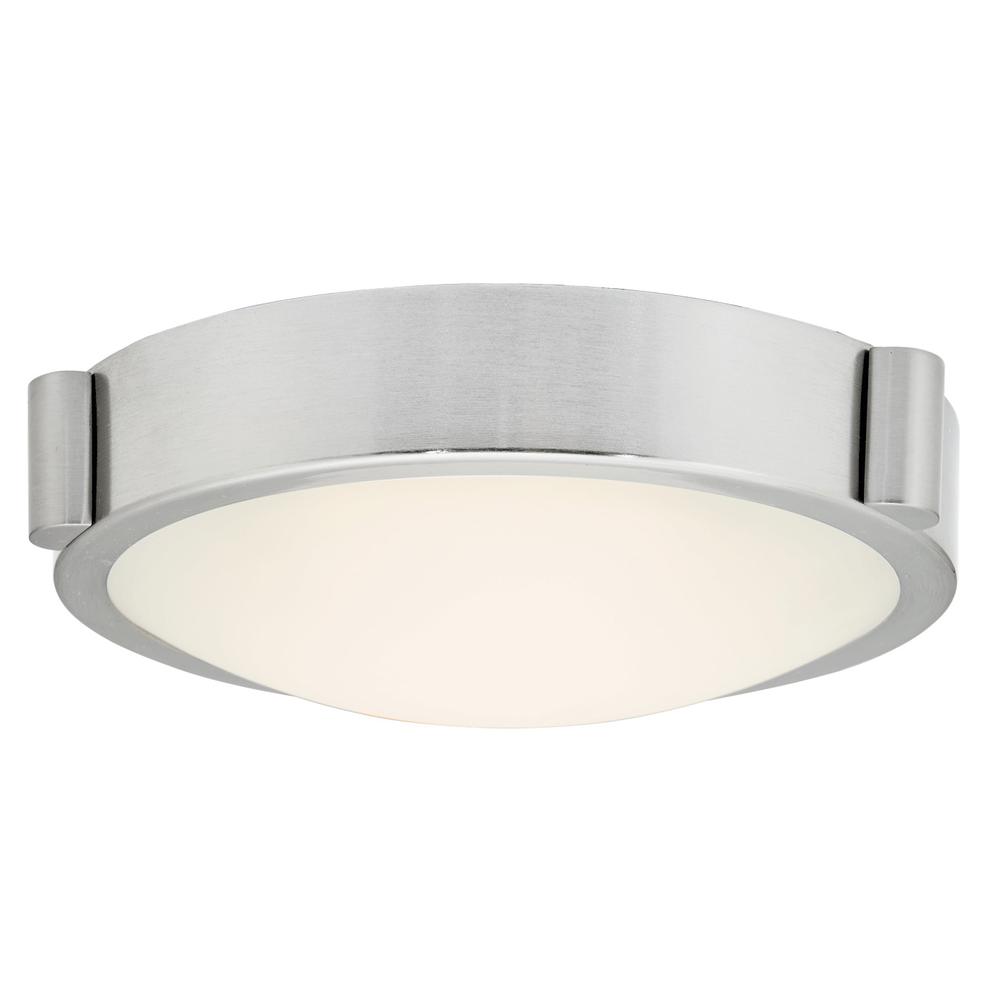 8" Low Profile Frosted Glass Flushmount with High Output Dimmable LED. Picture 4