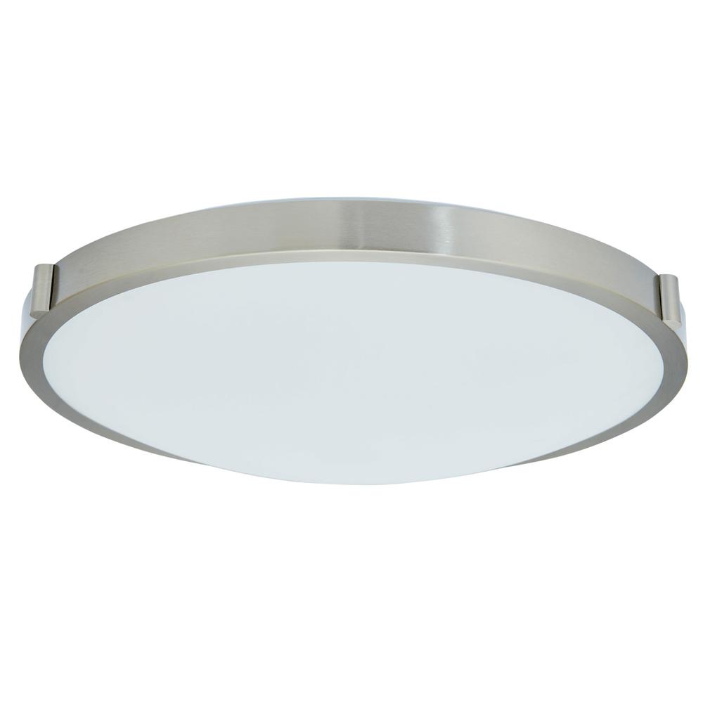 20" Low Profile Frosted Glass Flushmount with High Output Dimmable LED. Picture 4