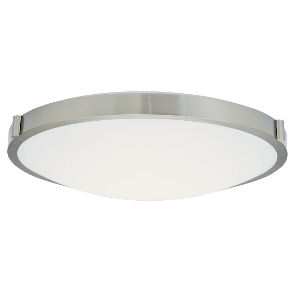20" Low Profile Frosted Glass Flushmount with High Output Dimmable LED. Picture 6