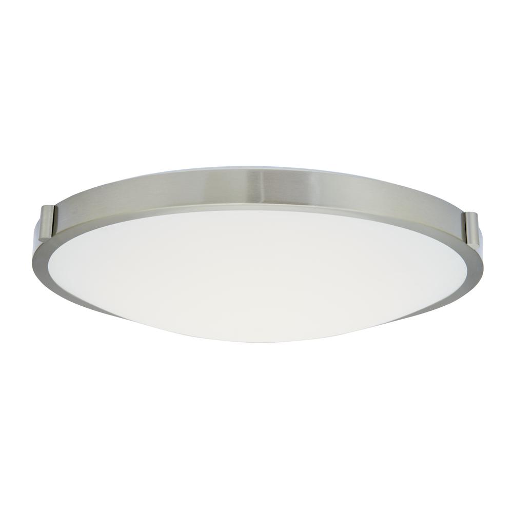 20" Low Profile Frosted Glass Flushmount with High Output Dimmable LED. Picture 8