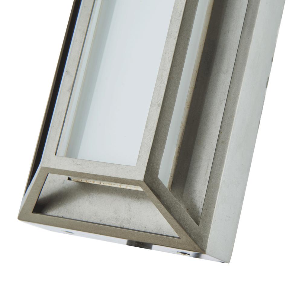 Small Wet Location Low Profile Miter Glass Wall Fixture. Picture 5
