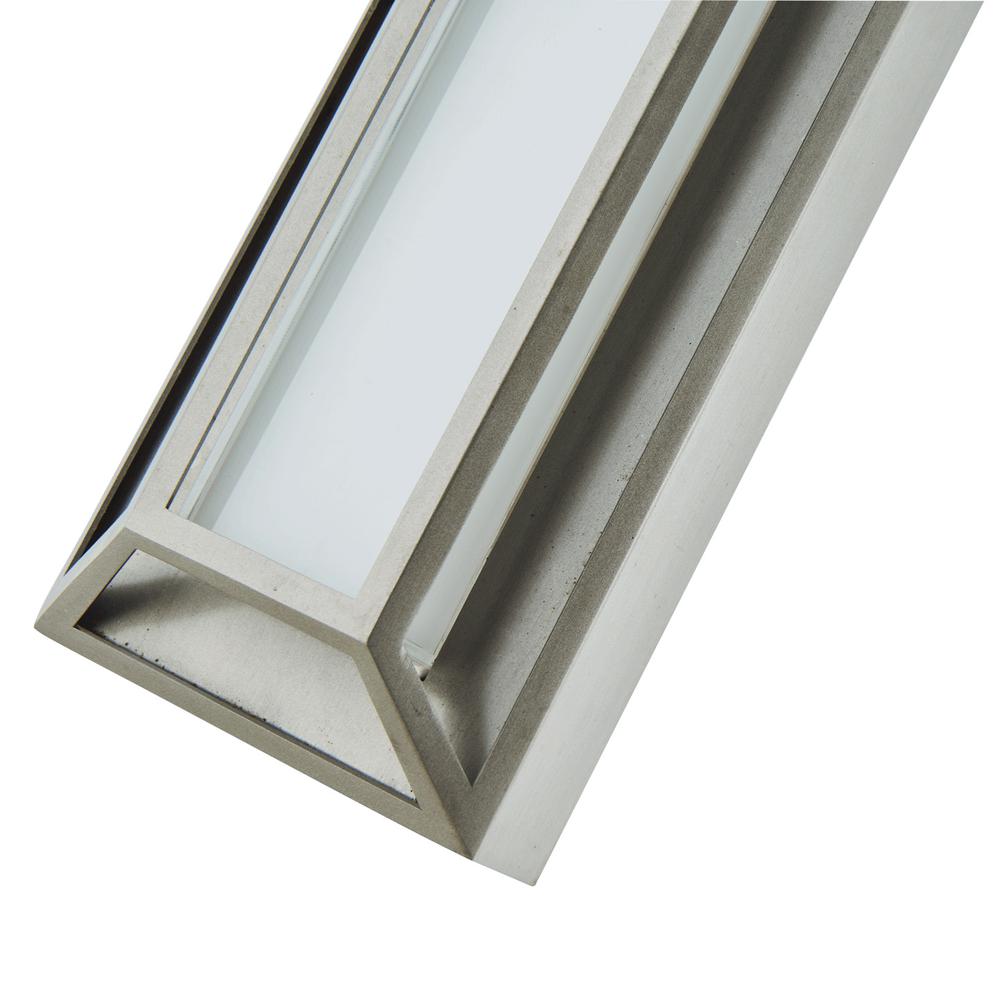 Large Wet Location Low Profile Miter Glass Wall Fixture. Picture 2