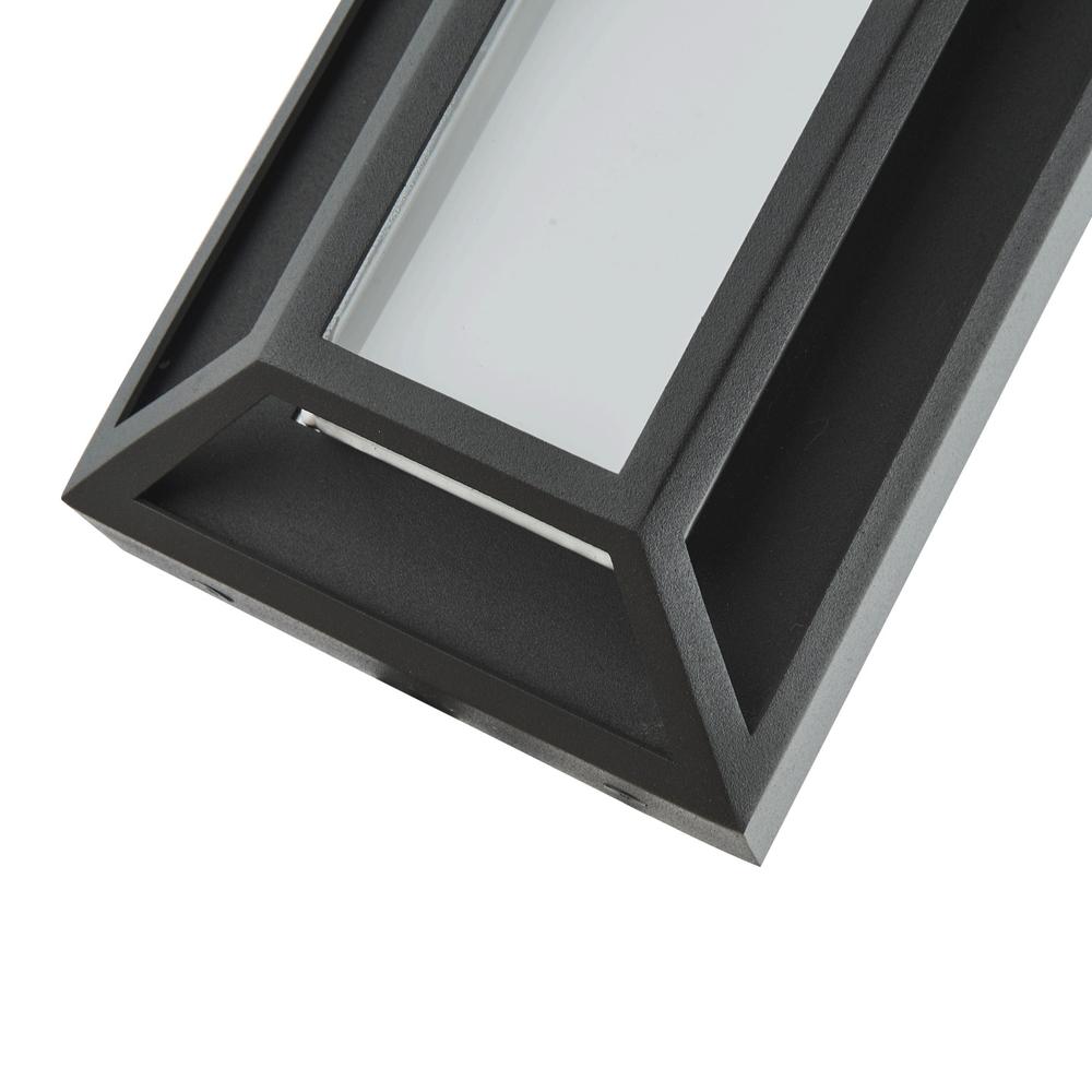 Large Wet Location Low Profile Miter Glass Wall Fixture. Picture 3