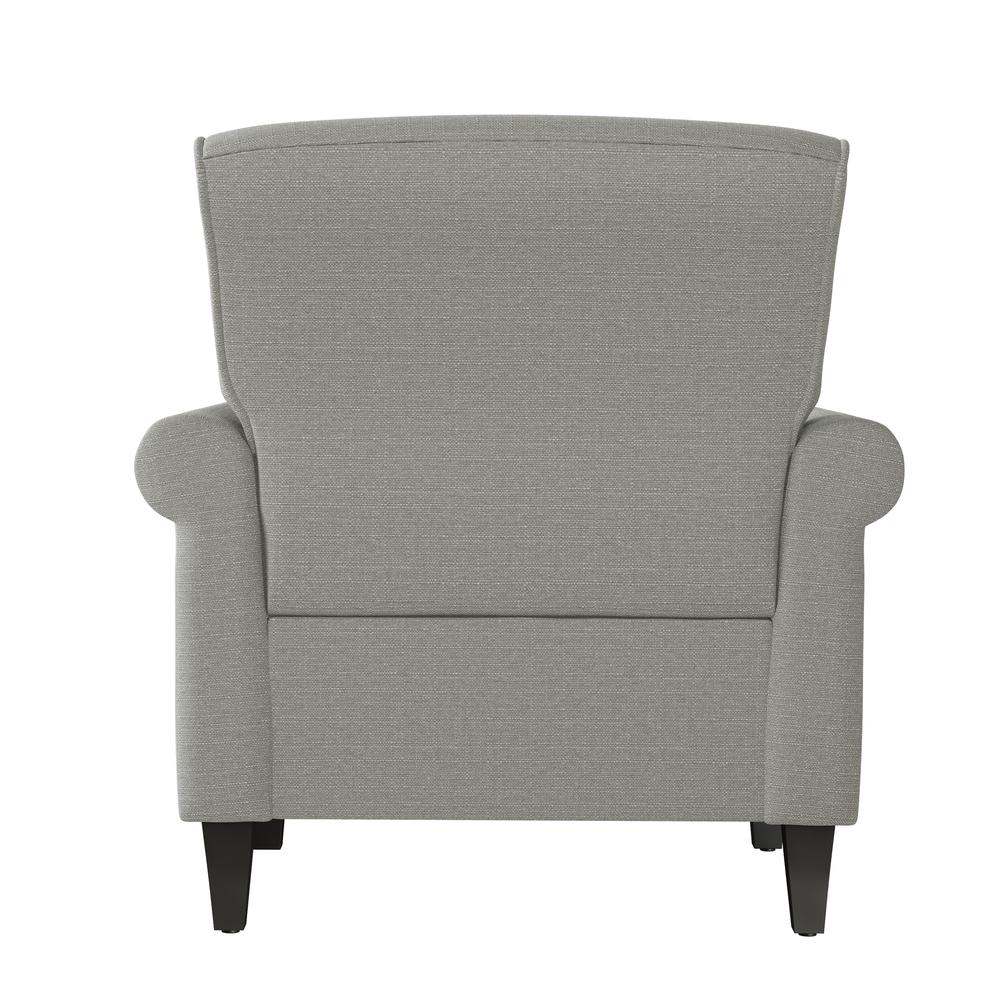 Traditional Armchair with Nailheads in Dove Grey Linen. Picture 6