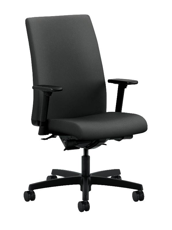 Ignition Mid-Back Task Chair | Synchro-Tilt, Back Angle | Adjustable Arms | Iron Ore Fabric. Picture 1