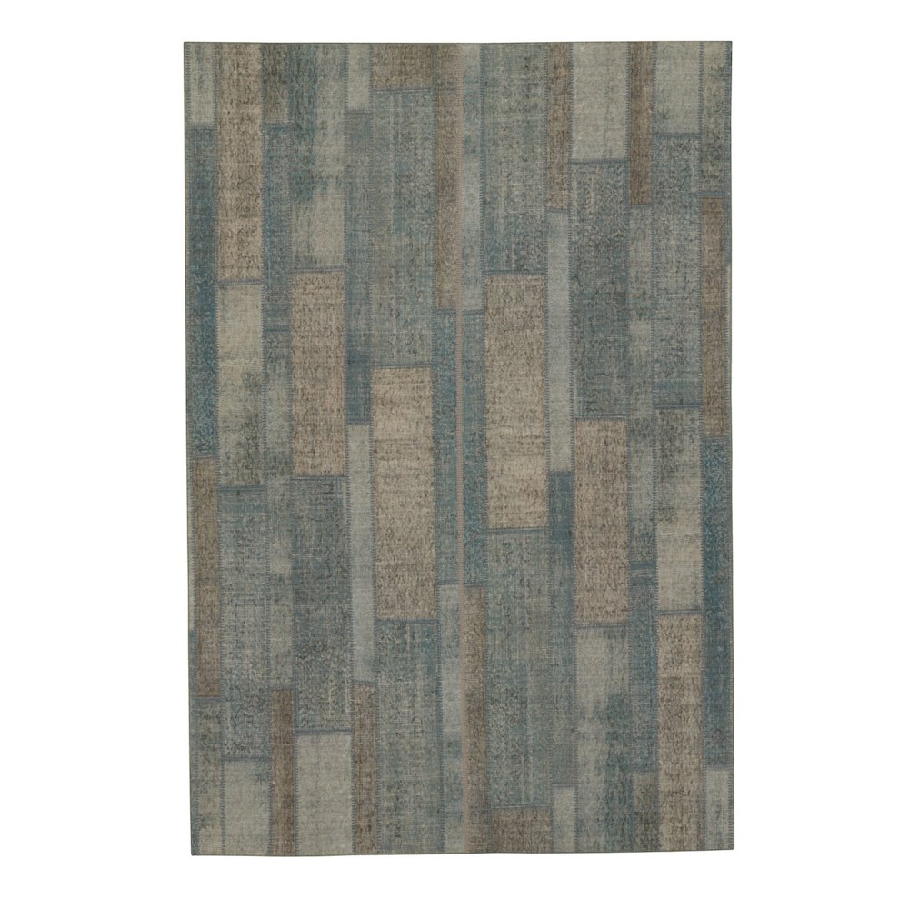 Passage 5' x 8' Area Rug, Gray & Blue. Picture 1