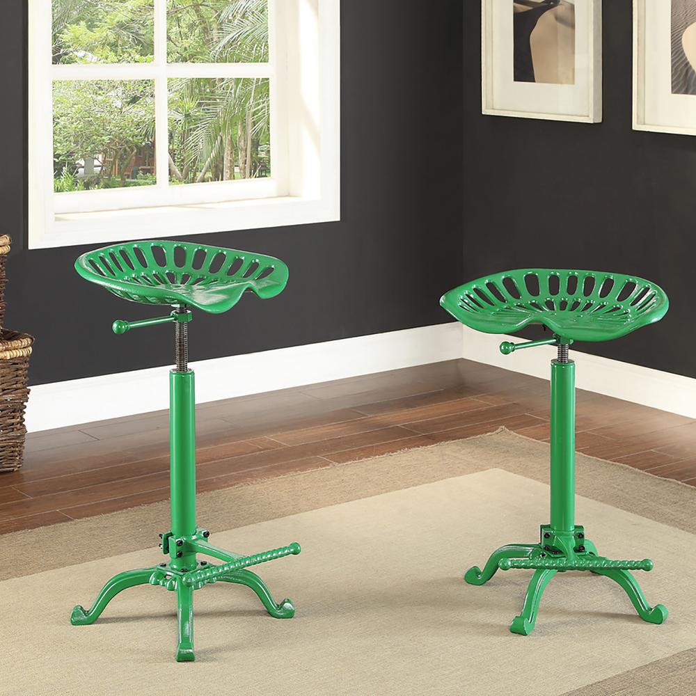 Adjustable Tractor Seat Barstool - Tractor Green. Picture 6