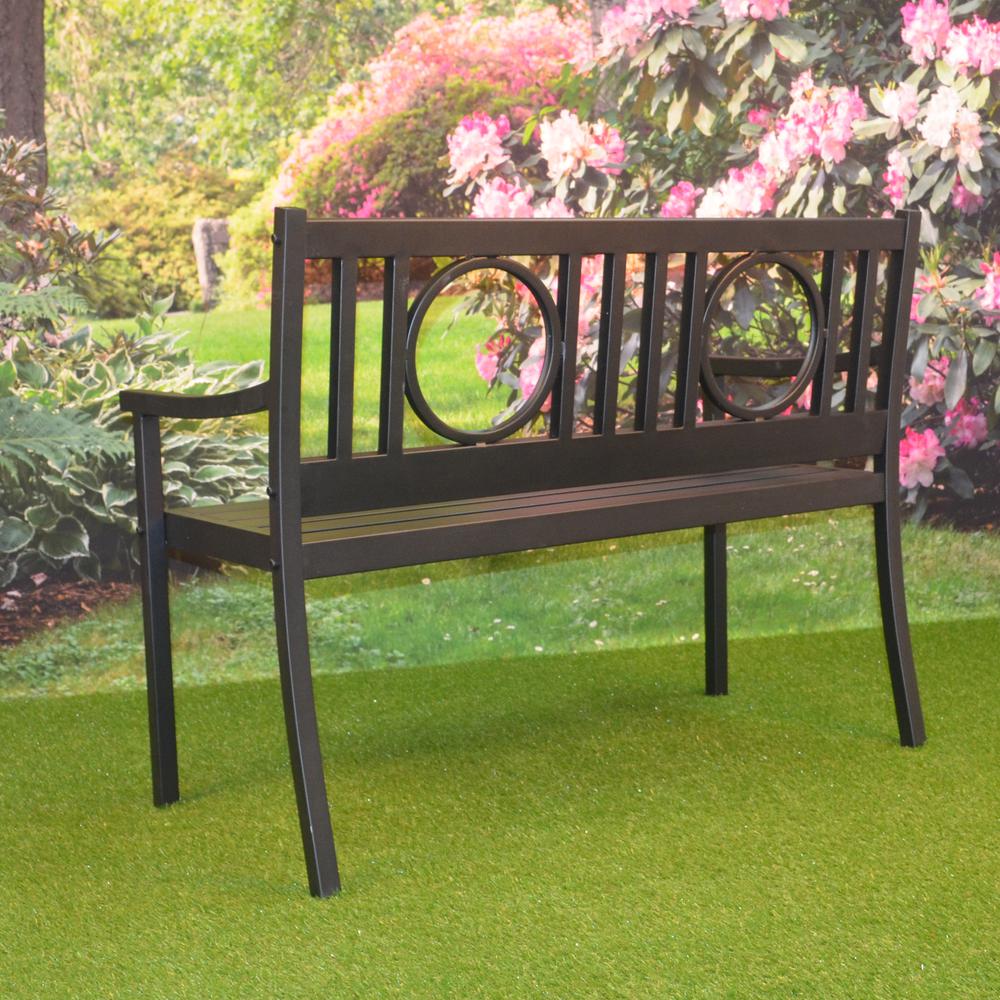 Gramercy Outdoor Bench - Black. Picture 8