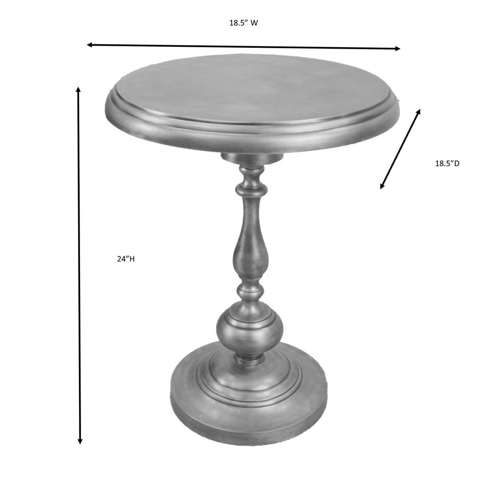 Pearson Metal Accent Table - Antique Nickel. Picture 4