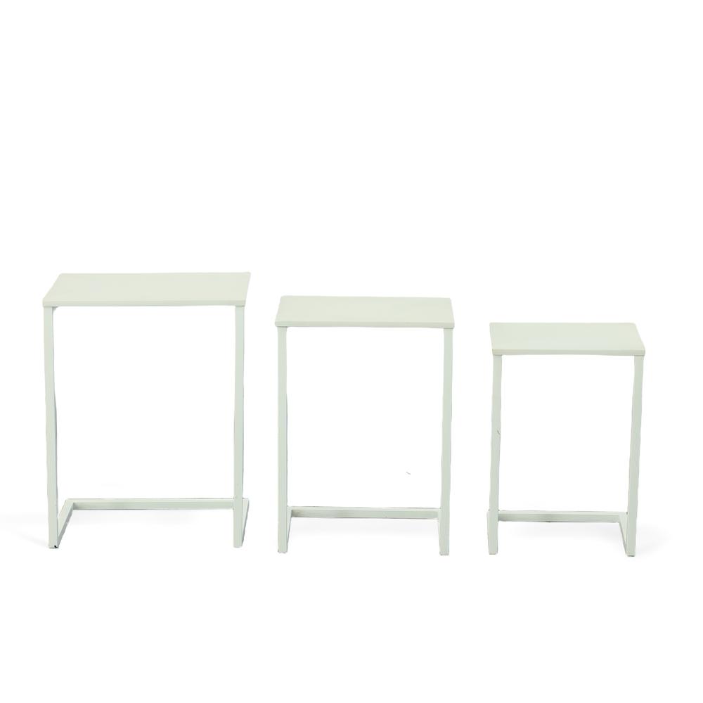 Addison Nesting Table Set - White. Picture 3