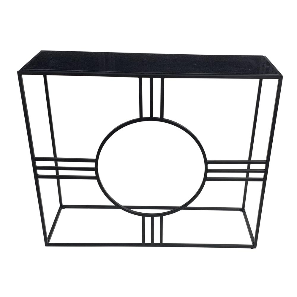 Marshall Console Table - Black Marble - Black. Picture 6