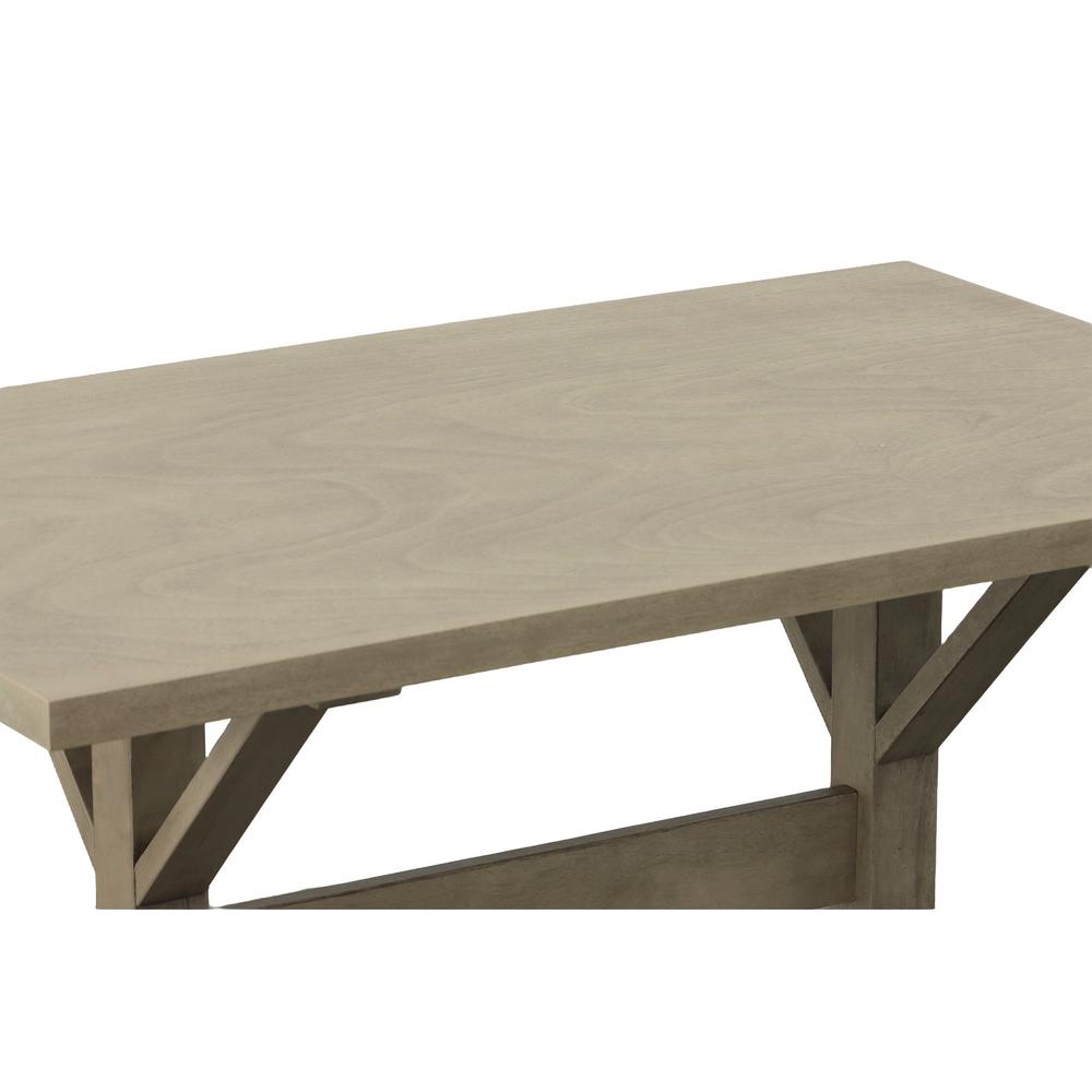 Florence Trestle Table - Weathered Gray. Picture 4