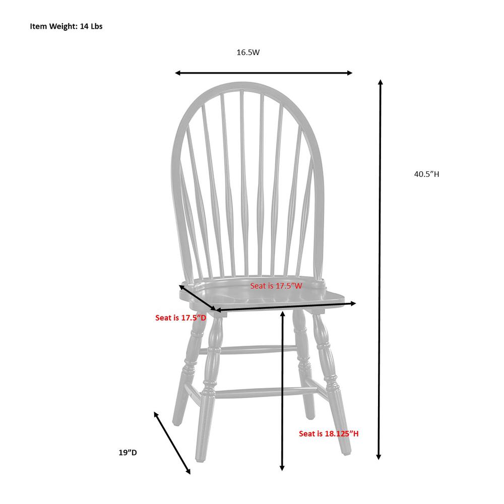 Windsor Dining Chair - Pure White. Picture 6