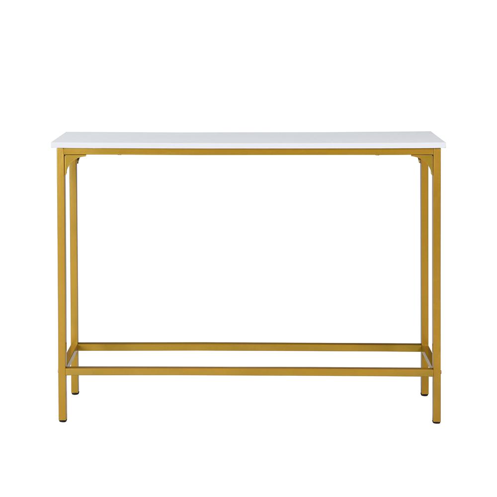 Slim Console Table - White/Gold. Picture 6